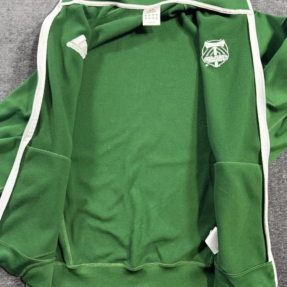 Adidas‎ Portland Timbers MLS Soccer Track Jacket Mens Medium Green Full Zip